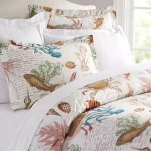 Pottery barn Full/Queen sea Life Coastal Duvet. I have 2 sets of duvets/shams